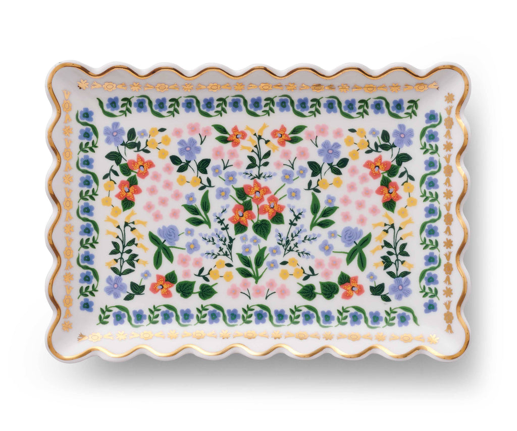 floral porcelain catchall tray