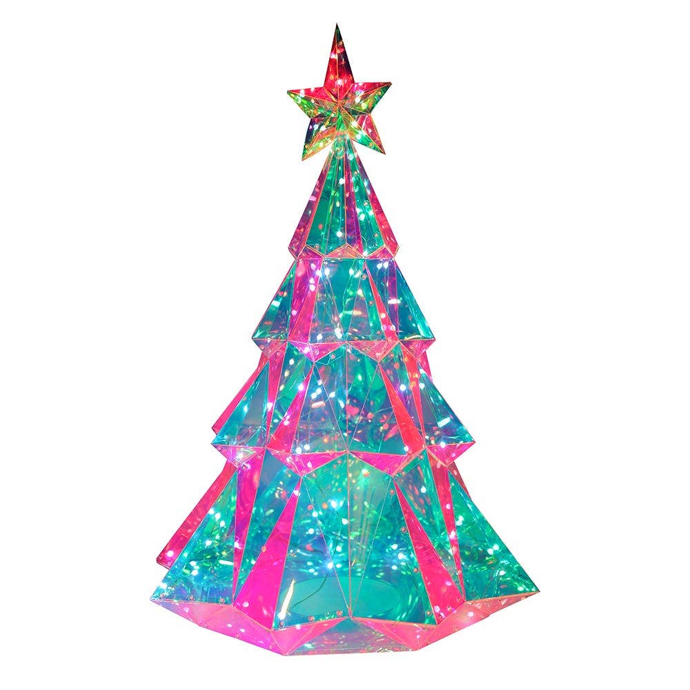 holographic {led light up} tree