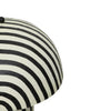 black striped papier mache floor lamp