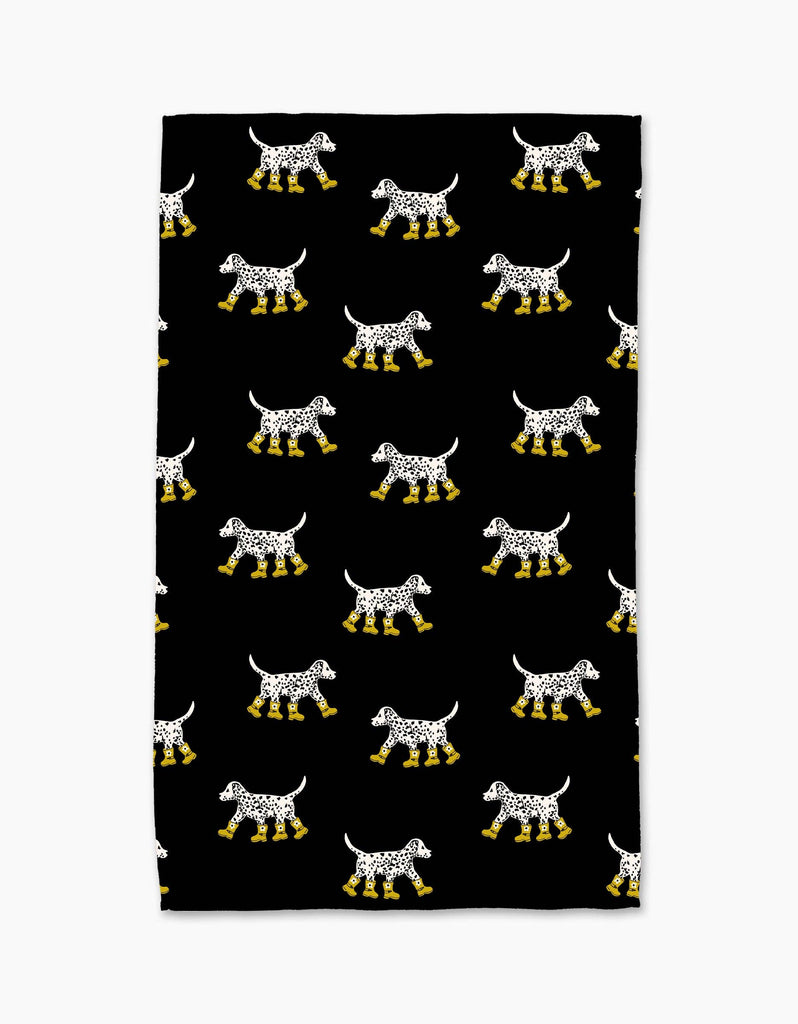 dalmatian in boots tea towel