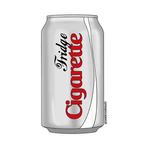 fridge cigarette {cola can} sticker