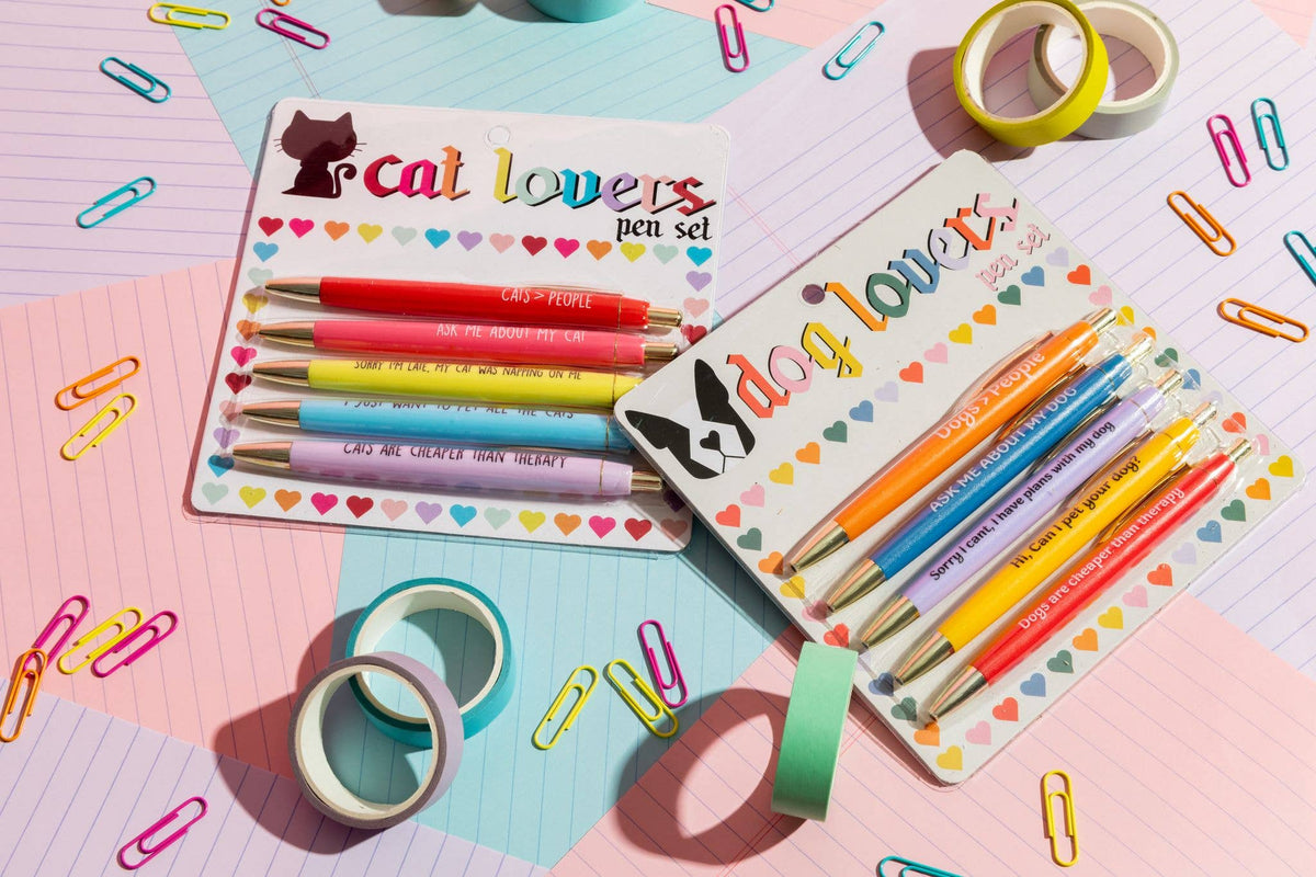 cat lovers pen set