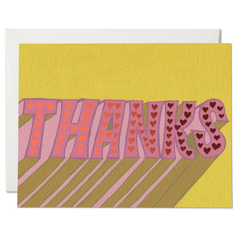 thanks {hearts} card