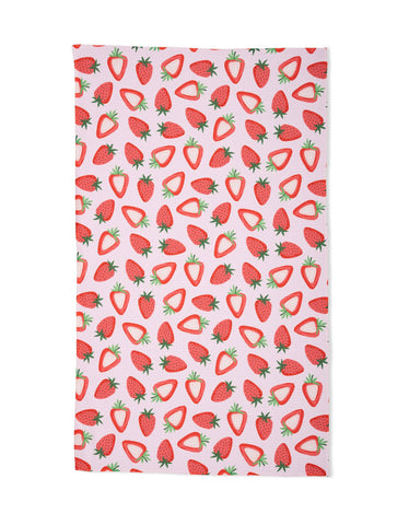 sweet strawberry tea towel