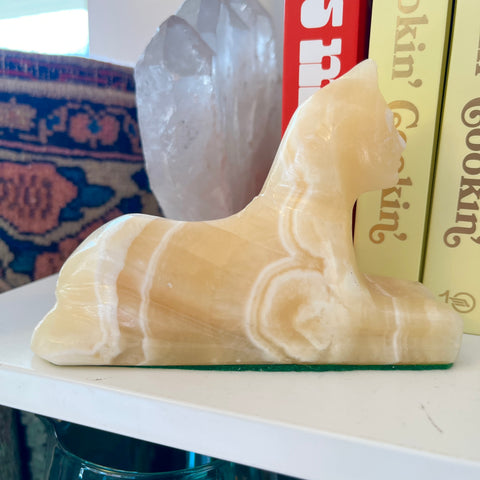 alabaster sphinx statue