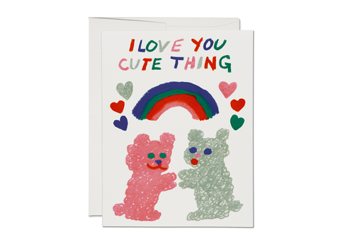 i love you cute thing card