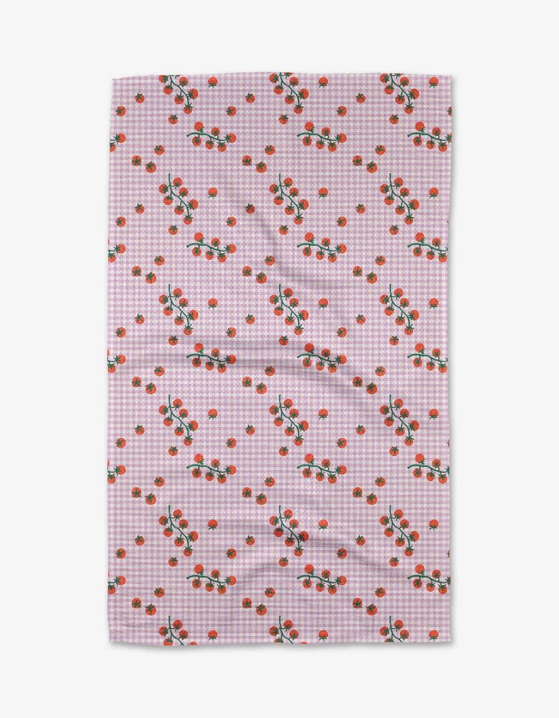 tomato gingham tea towel