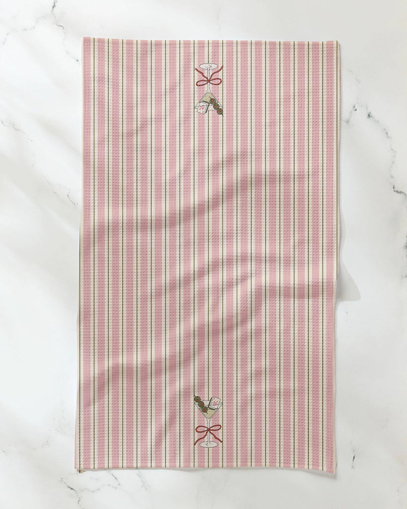 martini stripe tea towel