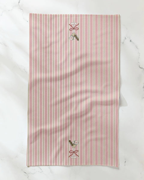 martini stripe tea towel