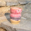 pink ceramic bubble cup with straw
