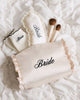 embroidered bride cosmetic bag