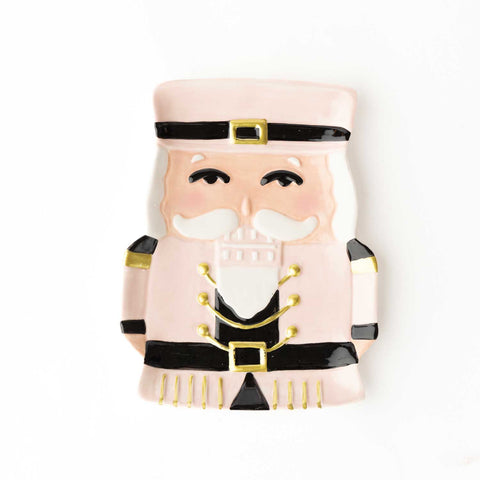 pink nutcracker dessert plate