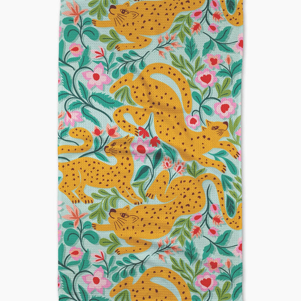 cheetah haven tea towel