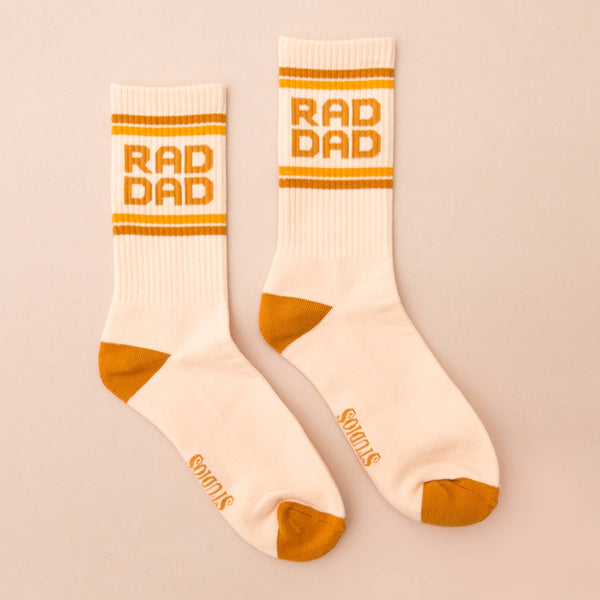 rad dad ribbed crew socks