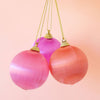 retro satin ornaments {set of 9}