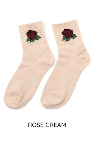 rose sock {cream}