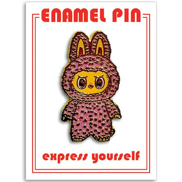 labubu pink lychee berry pin