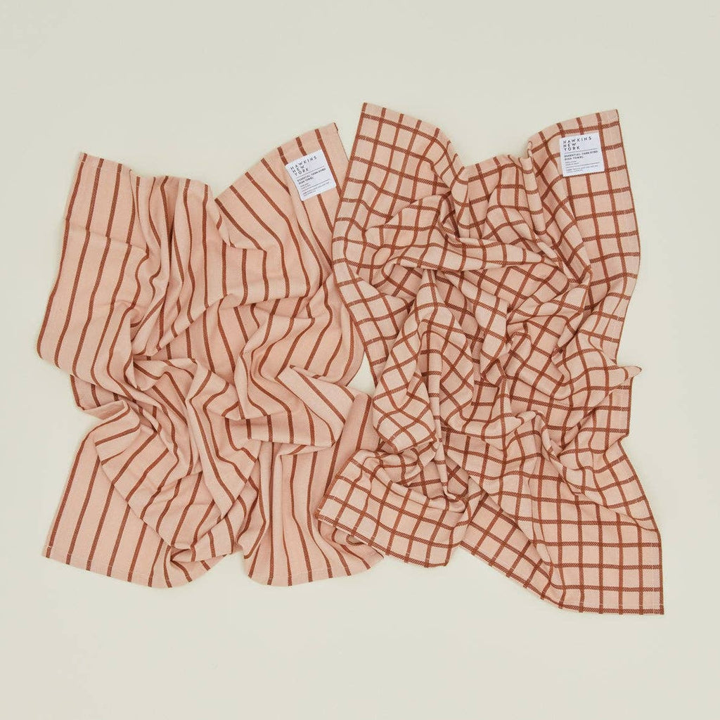 yarn dyed {blush/terracotta} dish towel {set of 2}