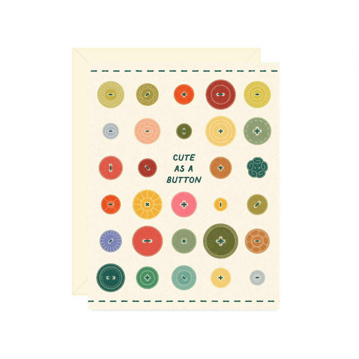 cute as a button card