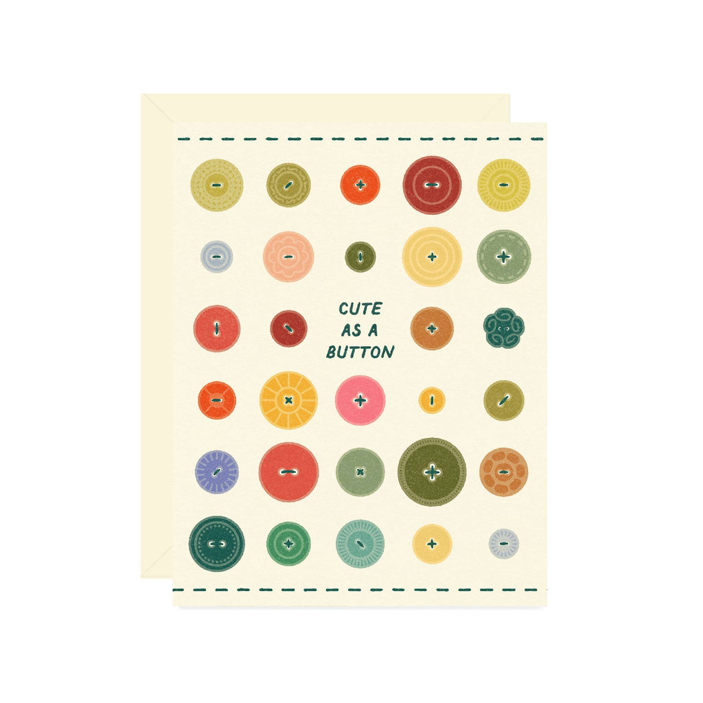 cute as a button card