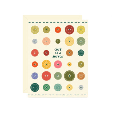 cute as a button card