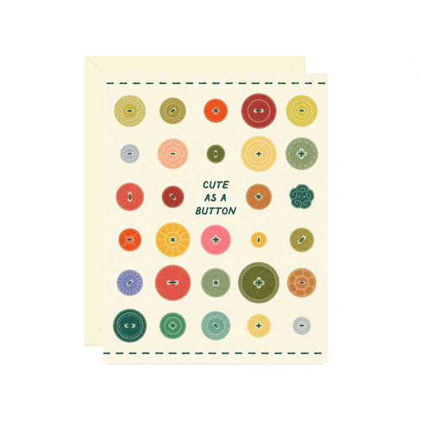 cute as a button card