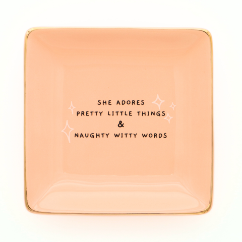 she adores pretty little things & naughty witty words {square} trinket tray