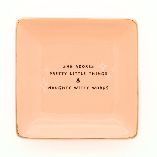 she adores pretty little things & naughty witty words {square} trinket tray