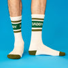 daddy {green & cream} crew socks