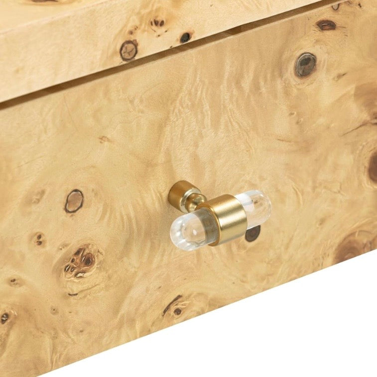 burl console table {shipping not available}