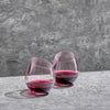 blush slanted {stemless} wine glasses