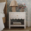 natural mother of pearl inlaid nightstand