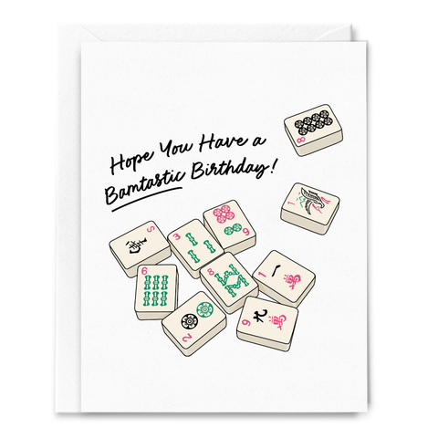 have a bambastic birthday mahjong card