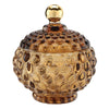 amber glass jar: glass {4 dia x 4.5 h}