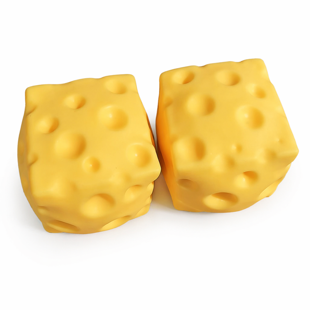 squishy cheese square stress cube