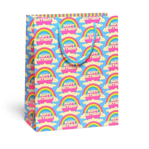 happy birthday rainbow {large} gift bag