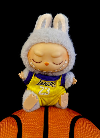 labubu gold and purple basketball jersey