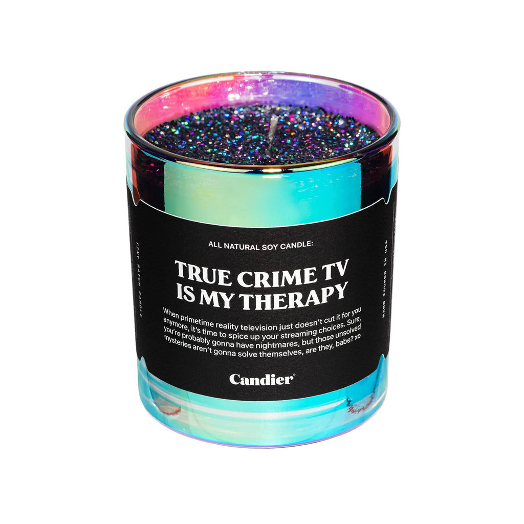 true crime tv is my therapy candle