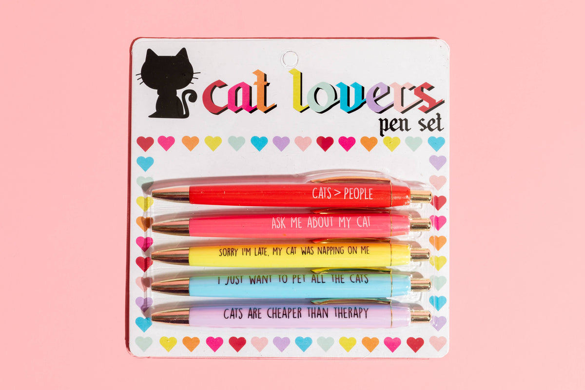 cat lovers pen set