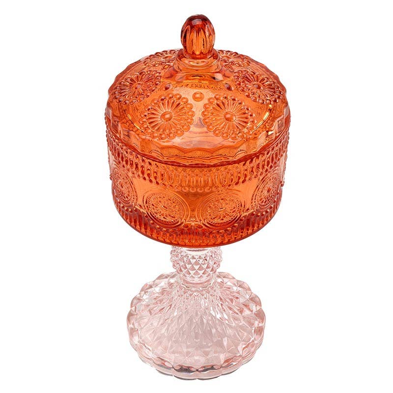 amber pedestal jar