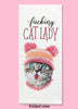 fucking cat lady dishtowel