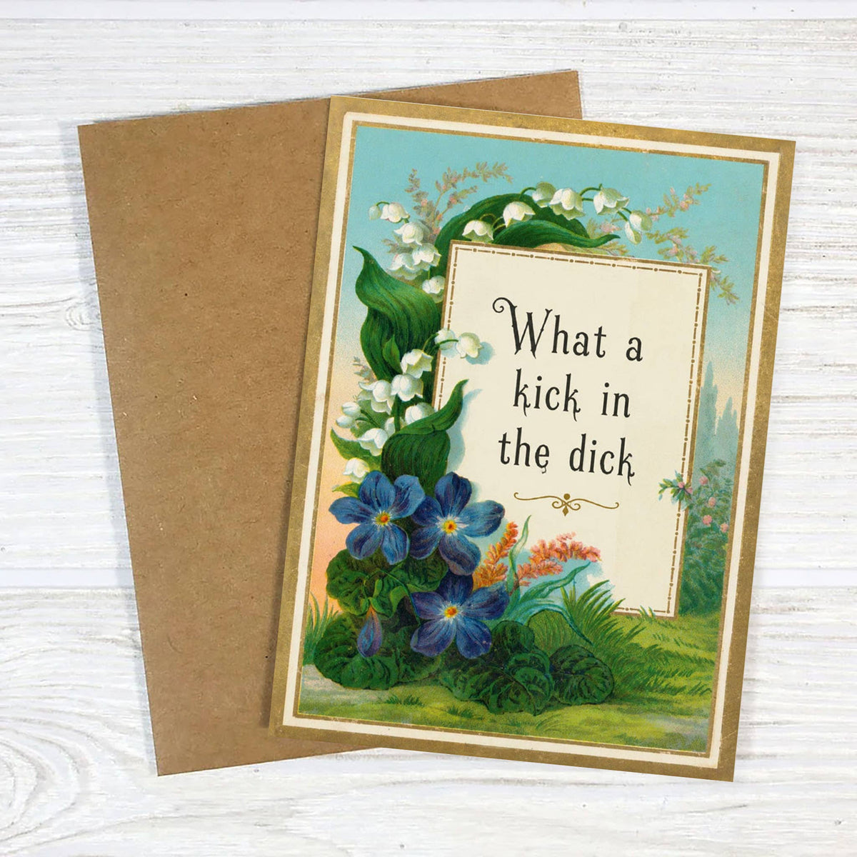 what a kick in the dick - funny sympathy card
