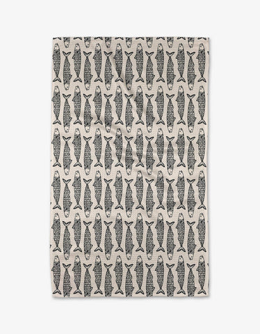fish friends tea towel