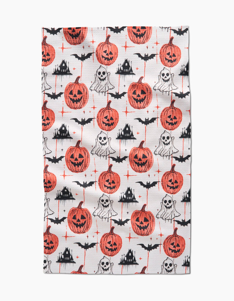 halloween tea towel