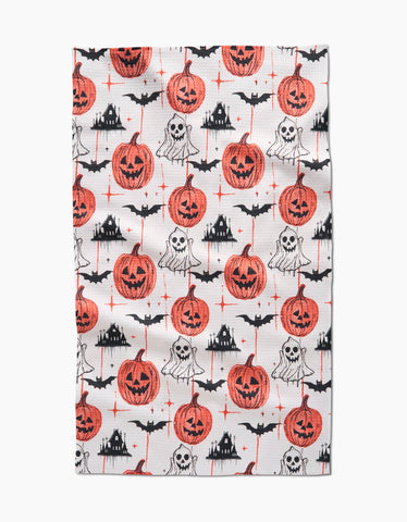 halloween tea towel