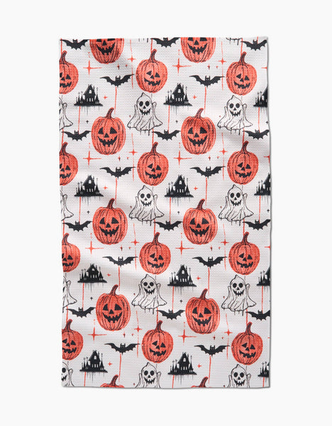 halloween tea towel