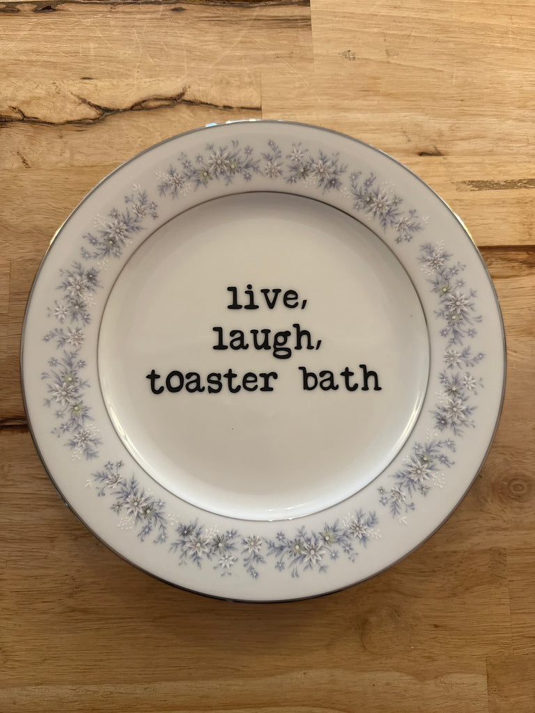live laugh toaster bath plate