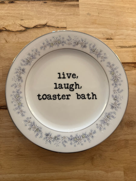 live laugh toaster bath plate