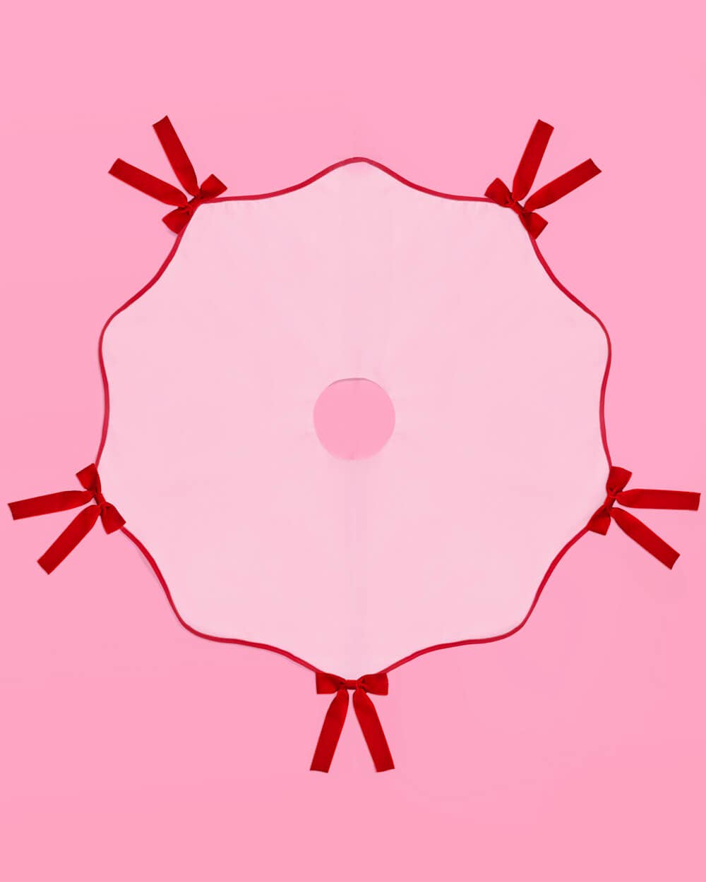 pink Christmas tree skirt