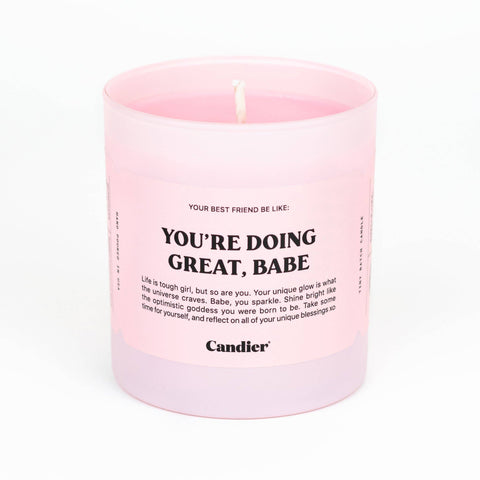 you're doing great, babe candle